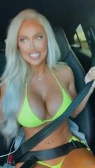 Laci Kay Somers In the car boobs bouncing while he drives fast
