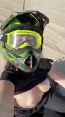 Claudia Tihan Topless ATV Ride