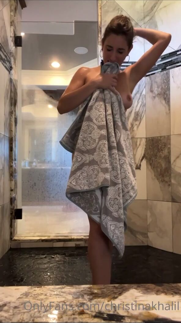 Christina Khalil nude shower