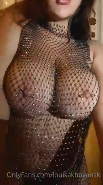 Louisa_khovanski big boobs in fishnet