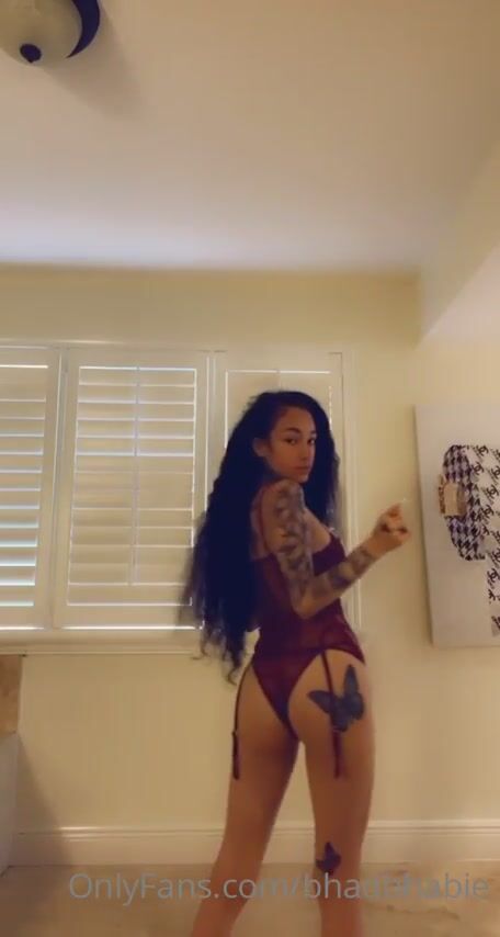 Bhad bhabie hot red lingerie