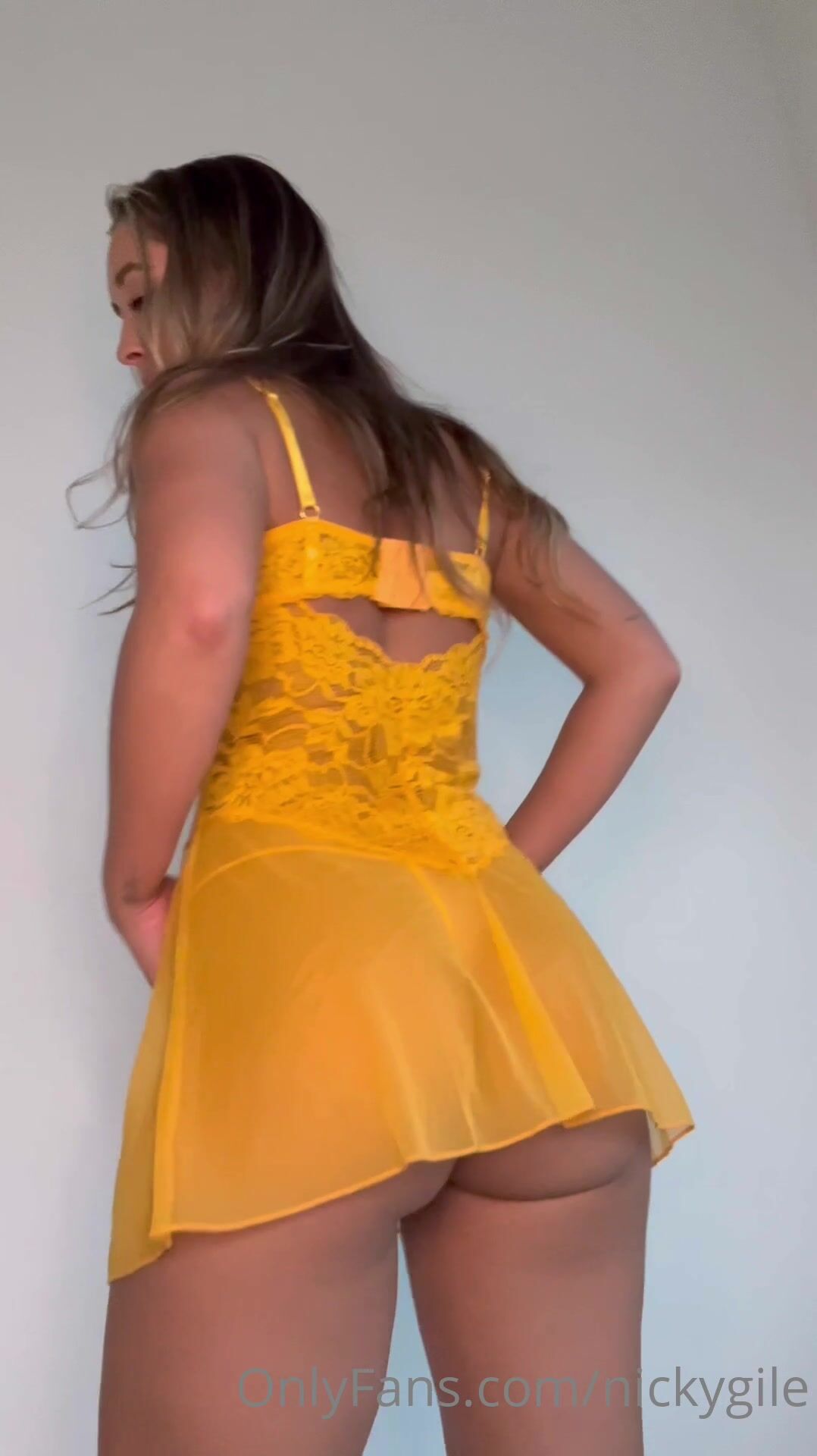 Nicky Gile Yellow Dress Twerk