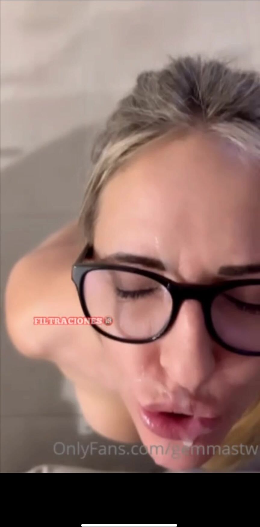 Cumming on the glasses of GemmaSTW