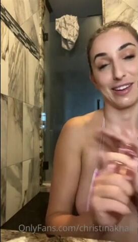 Christina Khalil Anal Dildo Shower Livestream