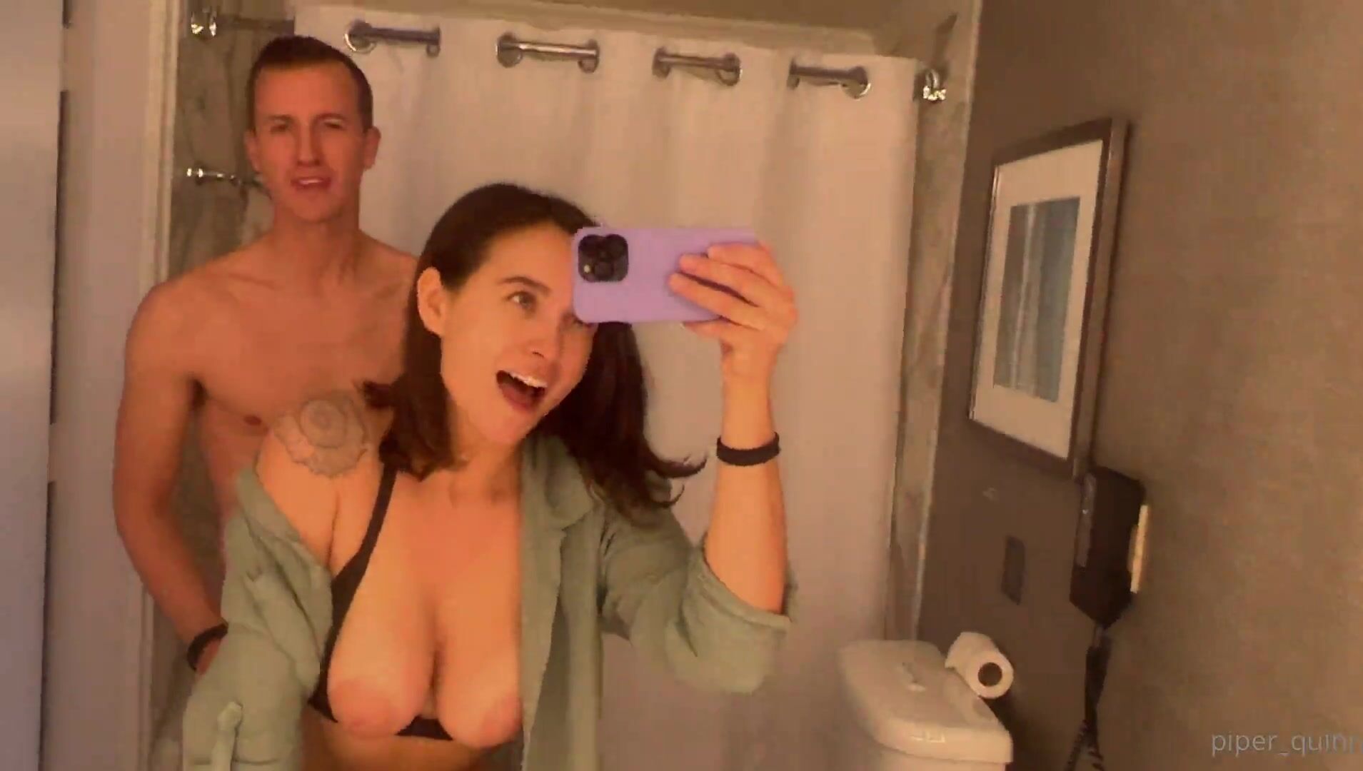 Piper Quinn nude bathroom sex tape ppv video