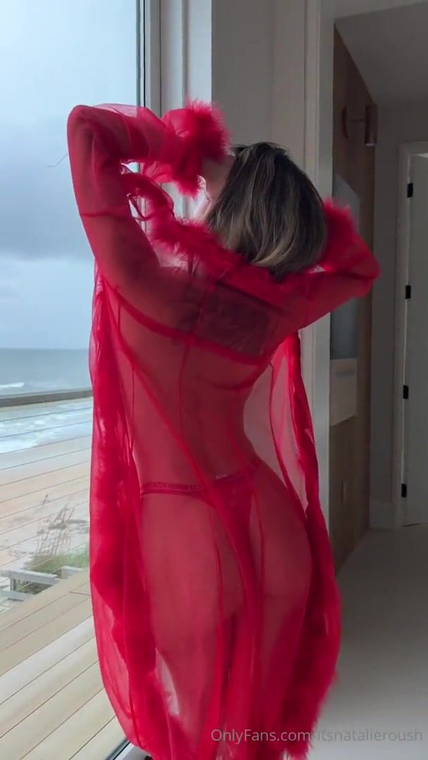 Natalie Roush red costume strip tease ppv video